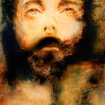 Jésus Christ, Huile sur toile d'après le suaire de Turin